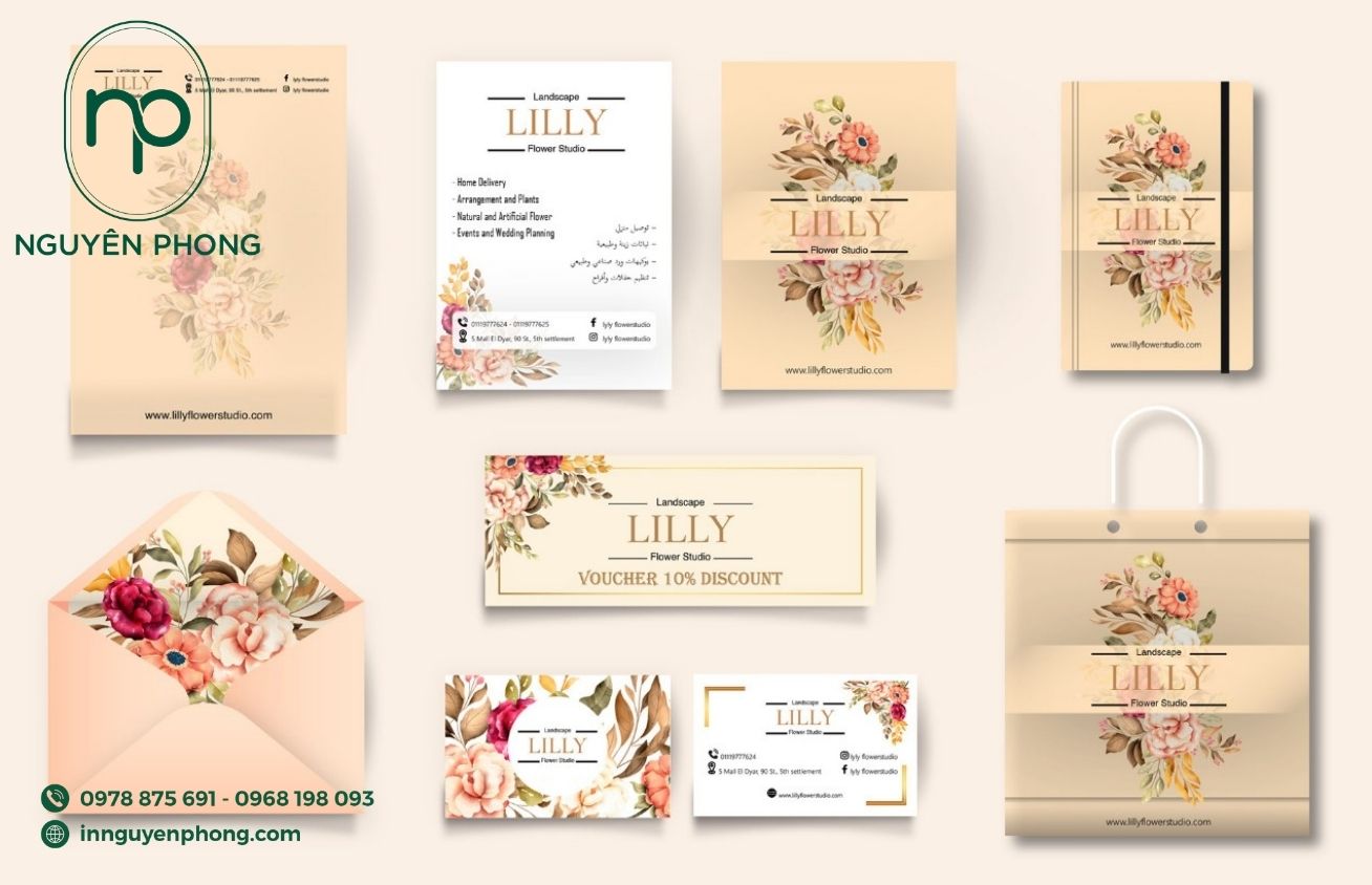 Trọn bộ phụ kiện túi giấy đựng hoa